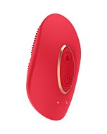 Mini wiederaufladbarer Klitorisstimulator - kostbar - rot