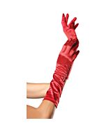 Leg Avenue roten Satin-Handschuhe