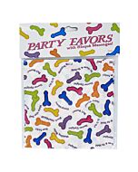 Pack 6 Papierservietten mit Penisse