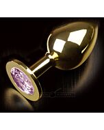 Stecken Sie anal Schmuck große Gold / pink