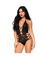 Leg Avenue Riemchen Neckholder Spitze Teddy eine Größe