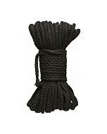 Knick - 6mm Hanf Bondage Seil - 50 ft. Schwarz