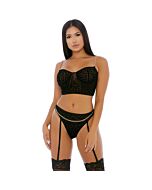 Kette mich an Bustier Set Negro