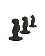 Anal Starter Kit 3 solide Sillicon Analplugs - schwarz