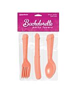 Besteck-Set Bachelorette Penisform 24 Stück