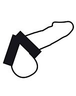 Doppelter Penisring aus dunklem Leder