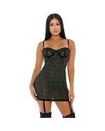 In Diamanten gehüllt Strass Vestido Negro