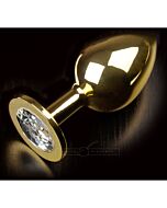 Langer goldener Stecker - Kristalledelstein