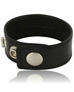 Metallhahn und Kugelriemen mit Druckknöpfen - schwarz