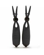 Fünfzig Schattierungen von grau vibrierenden Nippelklammern