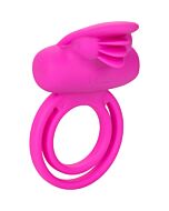 Dual Clit Flicker Enhancer - Silikon-Doppelvibrationsring - Pink