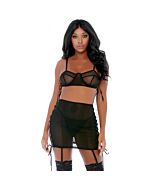 Ring es auf Chemise Conjunto Negro