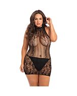 Rücksichtsloses Spitzen-Minikleid - schwarz