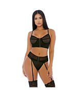 Holen Sie sich die Haken Dessous Conjunto Negro