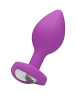 Diamant Herz Butt Plug - normal - lila