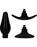 Austauschbarer Butt Plug Set - spitz mittel - schwarz