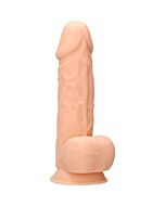 Silikondildo mit Kugeln - 21,6 cm - Fleisch