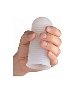 Palm-tec Ultra Grip gerippter Silikon-Masturbator - transparent