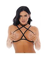 Überquere meinen Nieten-BH in Silber