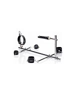 Eingesperrter Metallstapel mit Dildo - Schwarz