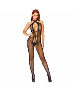 Beinallee Fischnetz Schlüsselloch Bodystocking o / s