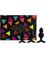 Feelztoys - Bibi Twin Butt Plug Set 3 Stück schwarz