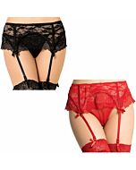 Rot / Schwarzes Strumpfband