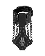 Autsch! Schädel und Knochen - Armband mit Schädeln und Ketten - schwarz