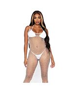 Kleid Weißes Geflochtenes Netz