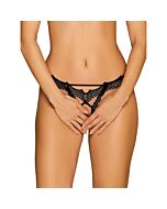 Tanga Bravelle Crotchless S/M. - Bravelle String Tanga mit offenem Schritt S/M