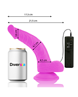 FlexiVibe - Vibratorischer Dildo 21,5 cm - Lila