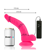 FlexiVibe - Biegsamer Vibrator Dildo 21,5 cm - Rosa