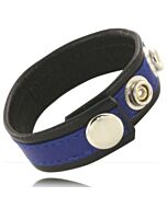 Blau-Schwarzes Penisband - Leather Flex