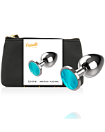 Plug Coquette Kristall Blau 3,5x8 cm