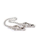 Metallische Fetisch Nippelklemmen Kette