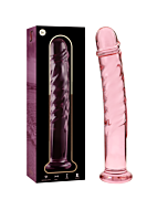 Dildo aus rosa Nebeleffektglas