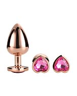 Set Stecker Spiel Love Rose Gold Glänzend