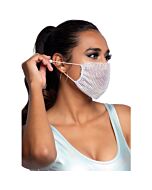 Maske Rhinestone Harlow - Weiß