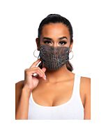 Maske Glamour Rhinestone - Schwarz