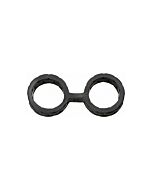 Japanische Bondage - Silikonmanschetten - groß - schwarz