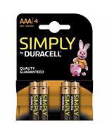 Duracell einfach Alkalibatterie aaa lr03 / mn2400 4 Einheiten