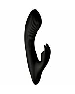 7x biegbarer Kaninchen Silikon Vibrator -schwarz