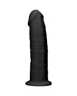 Silikondildo ohne Kugeln - 19,2cm - schwarz