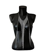 Mehrschichtige Körperkette aus silbernem Dreieck