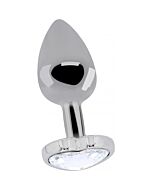 Liebesherz Diamantstecker 6,35 cm Silber