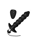 Drahtlose schwarze vibrierende Analperlen fern
