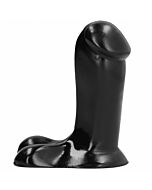 Ganz schwarzer Dildo 14 cm