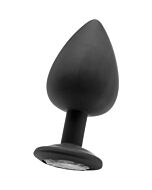 Extra großer Diamant-Buttplug - schwarz