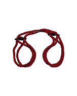 Hogtied - Binden & Binden - 6mm Hanf Handgelenk oder Fußfesseln - rot