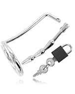 Testiculos Hartmetallring mit Harnröhre Stecker Keuschheit